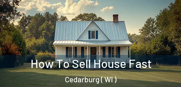  How To Sell House Fast Cedarburg ( WI )