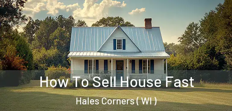  How To Sell House Fast Hales Corners ( WI )