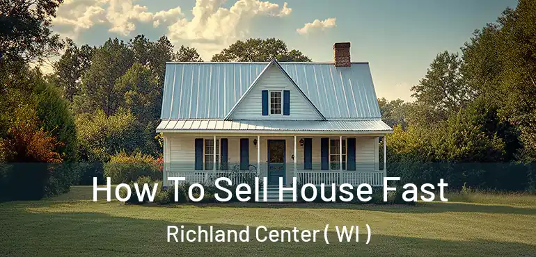  How To Sell House Fast Richland Center ( WI )