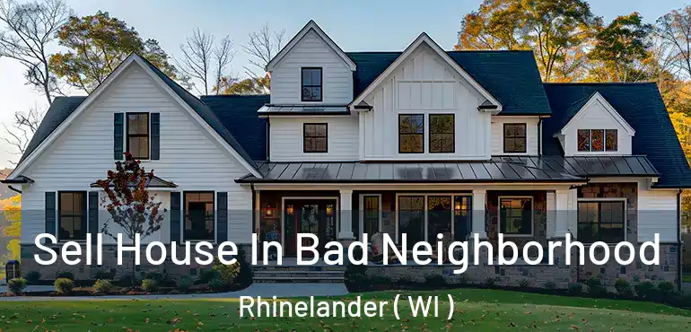  Sell House In Bad Neighborhood Rhinelander ( WI )