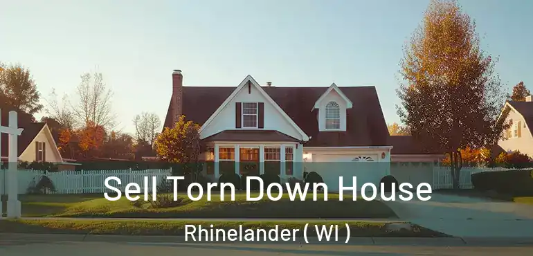  Sell Torn Down House Rhinelander ( WI )